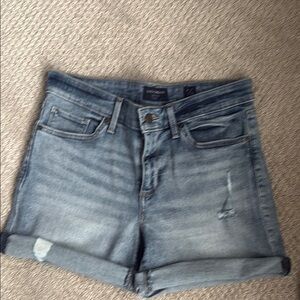Lucky Brand Blue Denim Shorts With Distressing